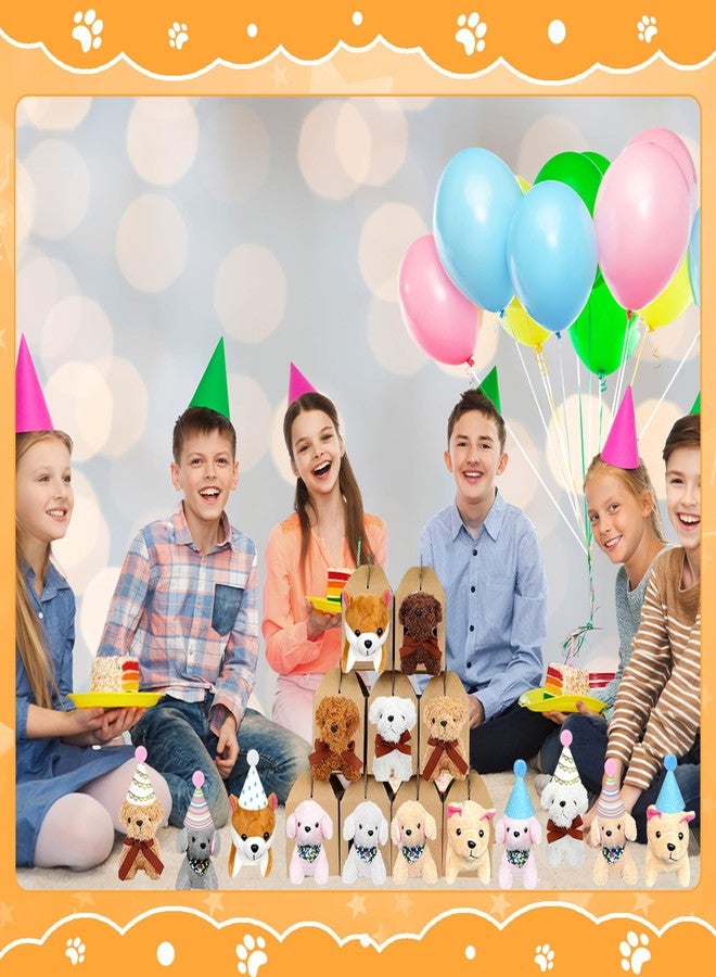 Jiytivity 60 Pcs Adopt a Dog Party Favors Include 20 Mini Puppy 20 Foldable Kraft Boxes 20 Birthday Hats Mini Plush Stuffed Animals for Adopt a Puppy Party Supplies Gifts - Image 4